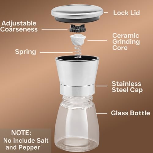 Stainless Steel Salt and Pepper Grinder Set