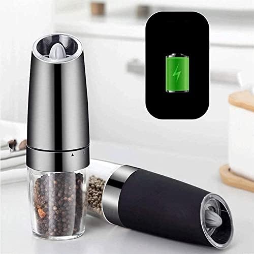 Adjustable Salt Pepper Grinder Set with LED Light