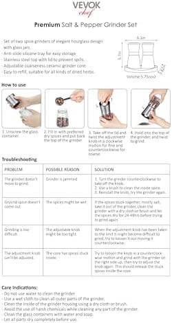 Effortless Salt Pepper Grinder Set