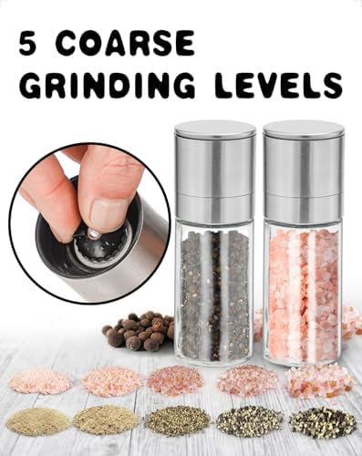 Mini Salt and Pepper grinder Set
