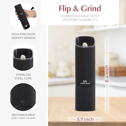 Enhance Your Cooking Experience with the Urban Noon Electric Salt Pepper Grinder Set