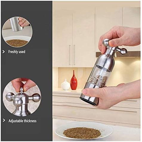 HHWKSJ Stainless Steel Salt and Pepper Mill Set