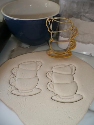 Teacups Detailed Shape Cookie Cutter USA Made