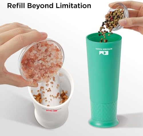 Kitchen Mama Rechargeable Salt and Pepper Grinder Set 1