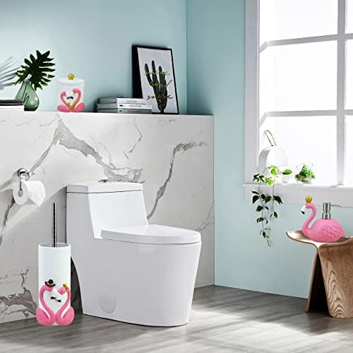 Flamingo-Inspired 15-inch Toilet Brush Cleaner Set