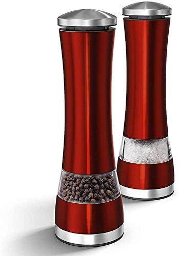 2-Piece Battery-Operated Salt Pepper Grinder Set