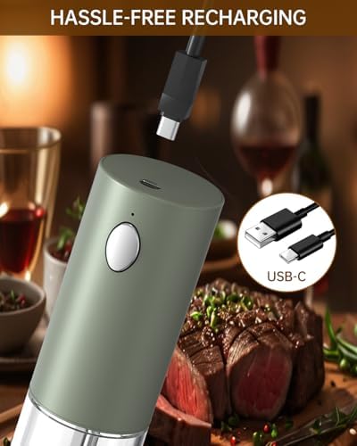Circle Joy Salt Pepper grinder with LED light USB charging