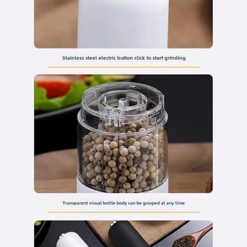 Vibrant and Ergonomic Salt Pepper Mill Set Black