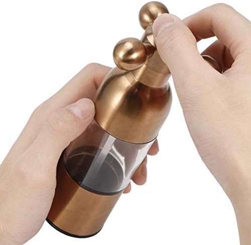 Stainless Steel Adjustable Salt Pepper Mill Set Rose-Gold