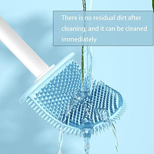 Dual-Action Toilet Brush Set with Slit CombBrush for Efficient Bathroom Cleaning