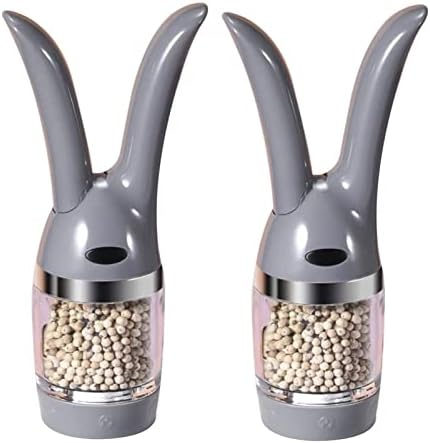 Refillable 2-Piece Pepper Mill Set Salt Pepper Shakers with Creative Design