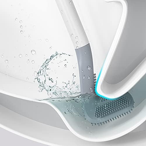 Toilet Brush with Silicone Holder Long Handle Deep Cleaning