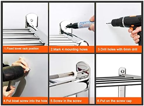 4-Hook Stainless Steel Towel Rack