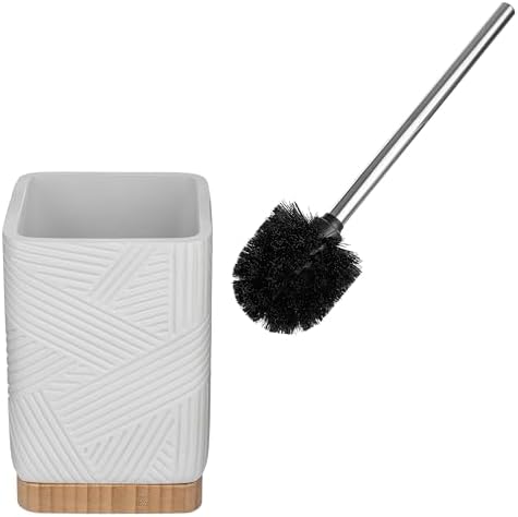 KADAX Square White Toilet Brush Set