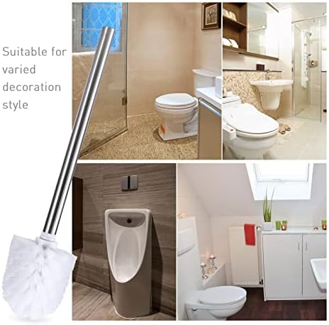 INPETS 3pcs Stainless Steel Toilet Brush Set