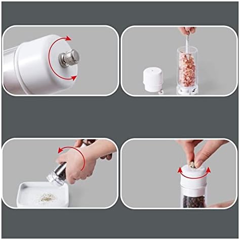 Refillable Pepper Mill Set White