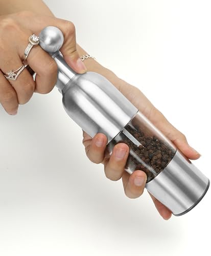 2PCS Manual Salt Pepper Grinder Set Stainless Steel Handle