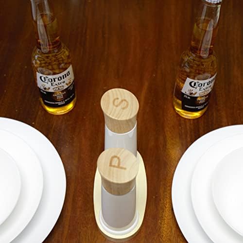 Tessie Jessie Wooden Salt and Pepper Grinder Set 6x6