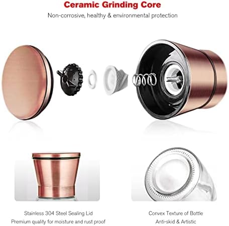 Bonris Copper Salt Pepper Grinder Set Manual