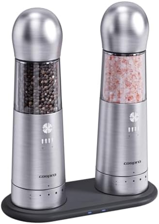 2-in-1 Wireless Charging Salt Pepper Grinder Set for Home Kitchen