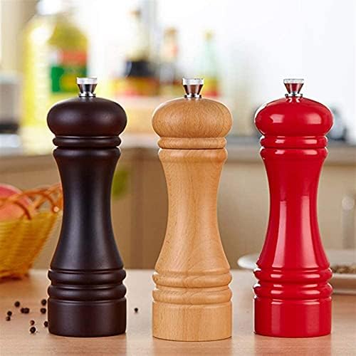 CHENYUEFA Wooden Salt Pepper Mill SetAdjustable Ceramic Stone2-Pack for Home Kitchen