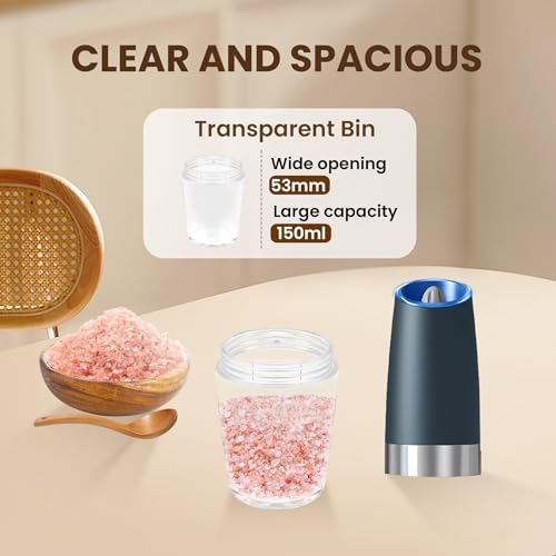 Durable Electric Salt and Pepper Grinder Set with LED Light