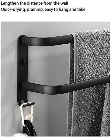Wall-Mount Aluminum Towel Holder Modern Storage for Bathrooms