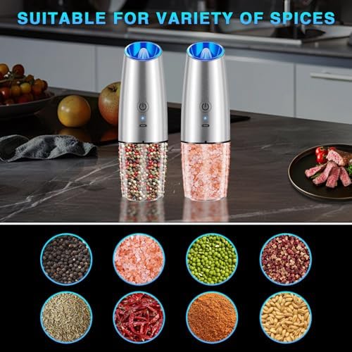 HaomacroRechargeable Electric Salt Pepper Grinder Set