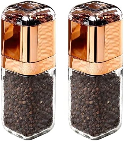 Refillable Manual Pepper Mill Set for Salt Peppercorn