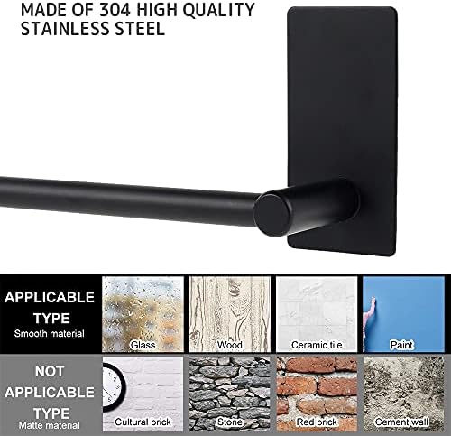 Stainless Steel 40cm Towel Rail Wall-Mounted Organizer Golden Base Bathroom