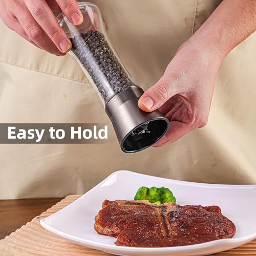 DAVIMADE 6OZ Metal Bronze Salt and Pepper Grinder Set of 2