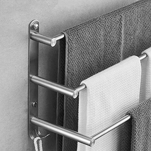 Stainless Steel Wall-Mounted Towel Rail Modern Style 30cm Silver