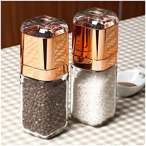 Refillable Manual Pepper Mill Set for Salt Peppercorn