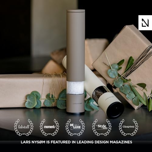 LARS NYSM Salt and Pepper Mill with Adjustable Ceramic Grinder