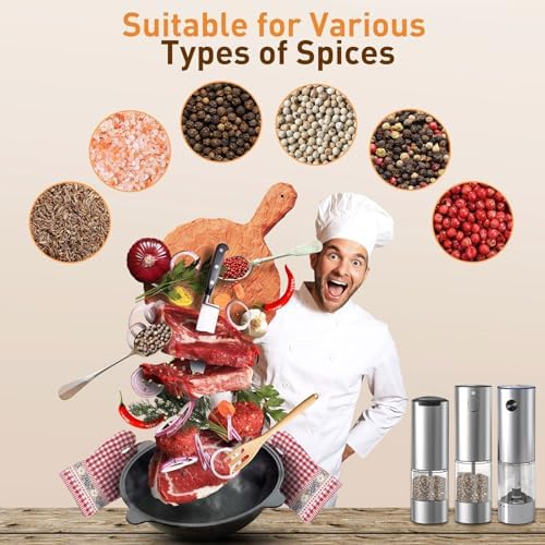 Premium Black Pepper and Salt Grinder Set