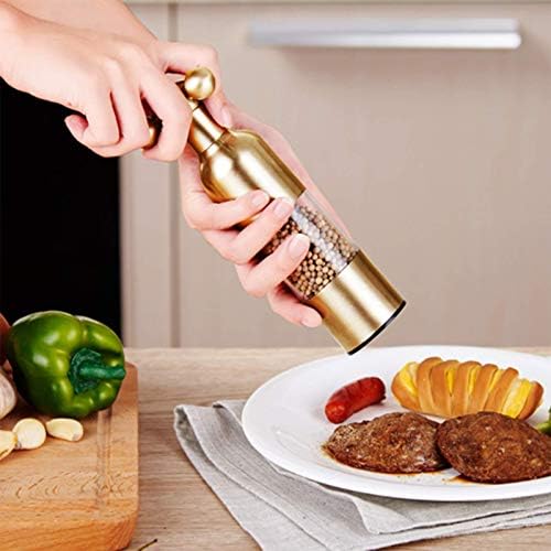Stainless Steel Adjustable Salt Pepper Mill Set Rose-Gold