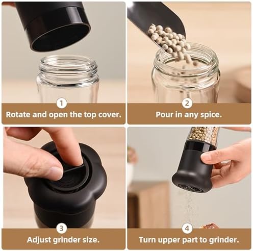 Adjustable Salt and Pepper Grinder Set