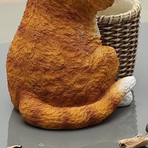 Cute Resin Cat Toilet Brush and Holder Set