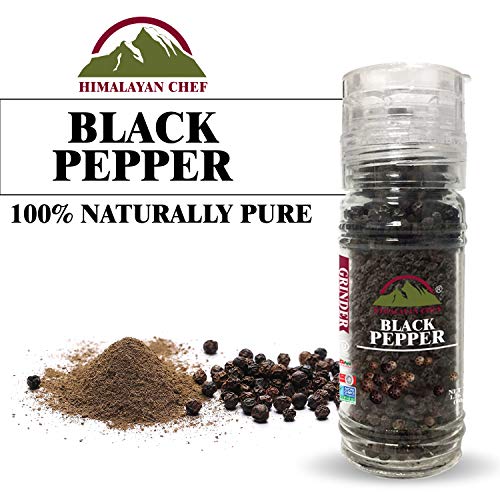 Himalayan Chef Pink Salt and Black Pepper Grinder Set