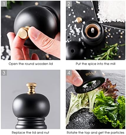 BillF 1983 Wooden Salt Pepper Shakers Set of 2