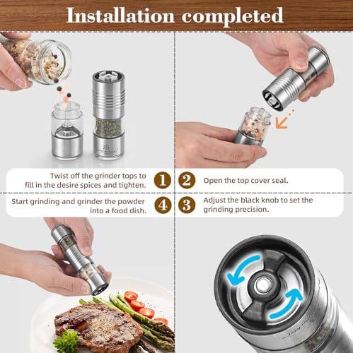 ROMER BECHTEL 2-In-1 Salt Pepper Grinder Set