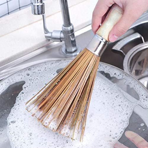 2-Piece Cast Iron Wok Cleaning Whisk Set for Kitchen