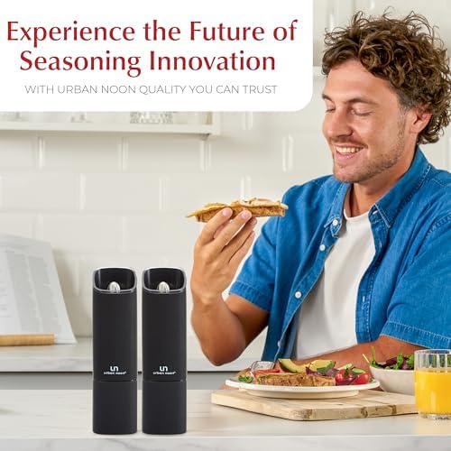 Enhance Your Cooking Experience with the Urban Noon Electric Salt Pepper Grinder Set