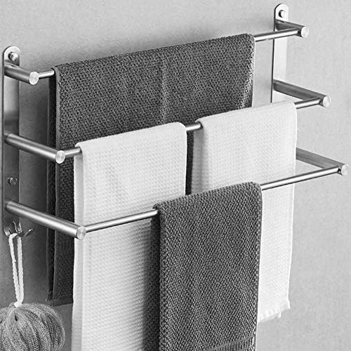 Stainless Steel Wall-Mounted Towel Rail Modern Style 30cm Silver