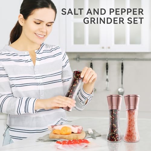 Stainless Steel Salt Pepper Grinder Set