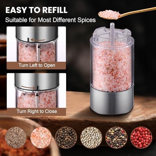 FzaqwenRechargeable Salt Pepper Grinder Set for Home Use