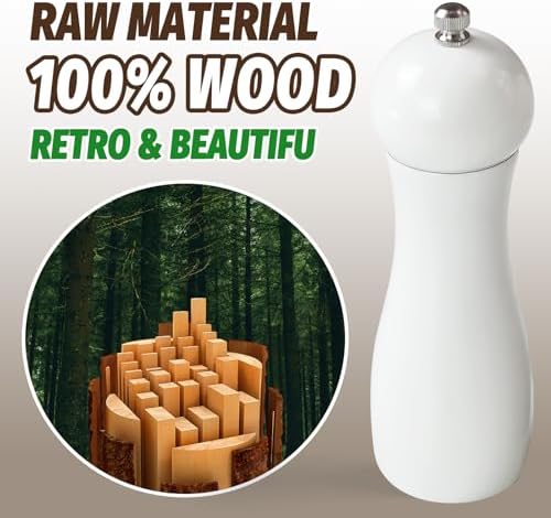 SHIKORI Manual Wooden Salt Pepper Mills Set
