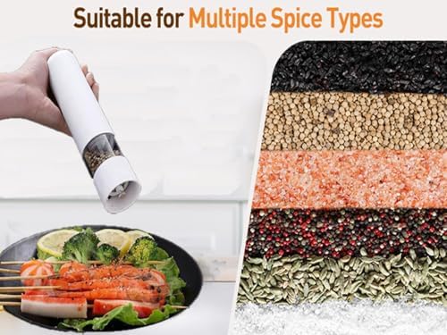 Vibrant and Ergonomic Salt Pepper Mill Set Black