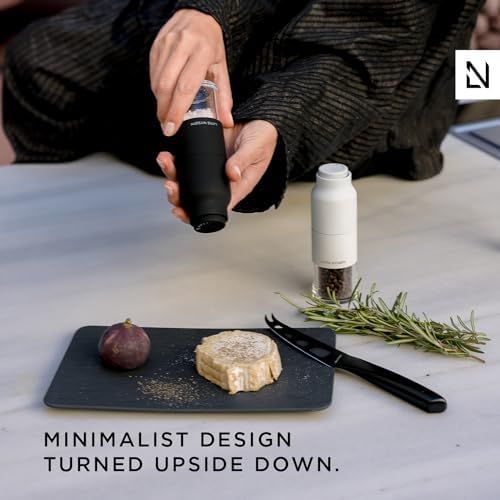 Stainless Steel Salt Pepper Grinder Set with Adjustment Knobs Sage Green Gift Set