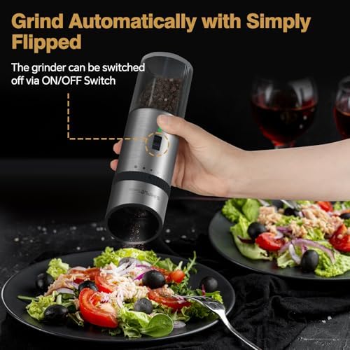 High-Quality Rechargeable Salt Pepper Mill Set Perfect for Cooking Dining Traveling
